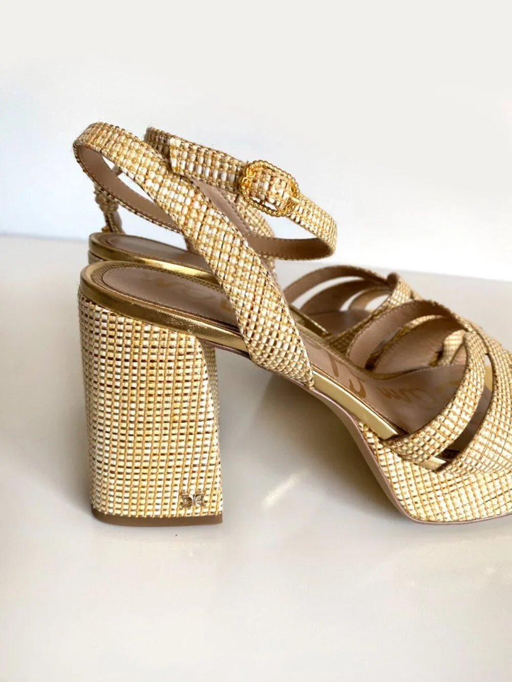 Sam Edelman Women's Reese Platform Heel Sandal Sand Dune Multi 9.5